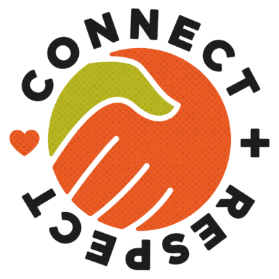 connect + respect logo 