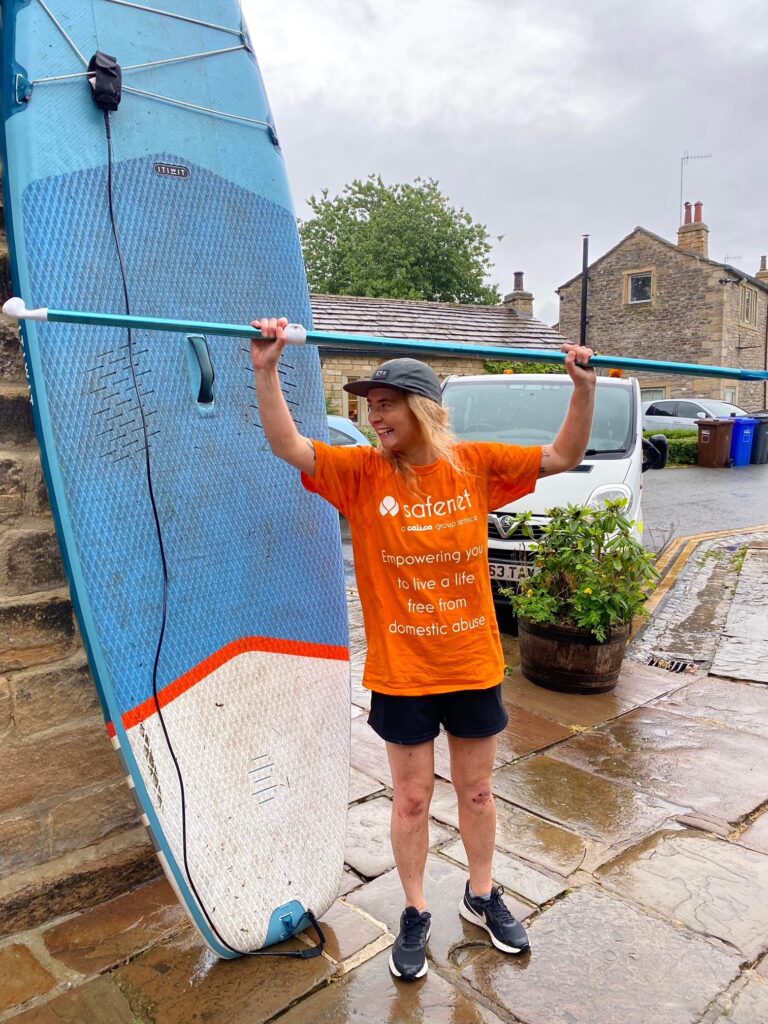 Beth Roberts takes on paddle board fundraiser for SafeNet